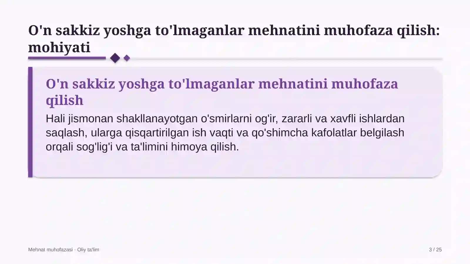 animatsiya studiyalarida o'n sakkiz yoshga to'lmagan xodimlar mehnatini muhofaza qilish 2861 3