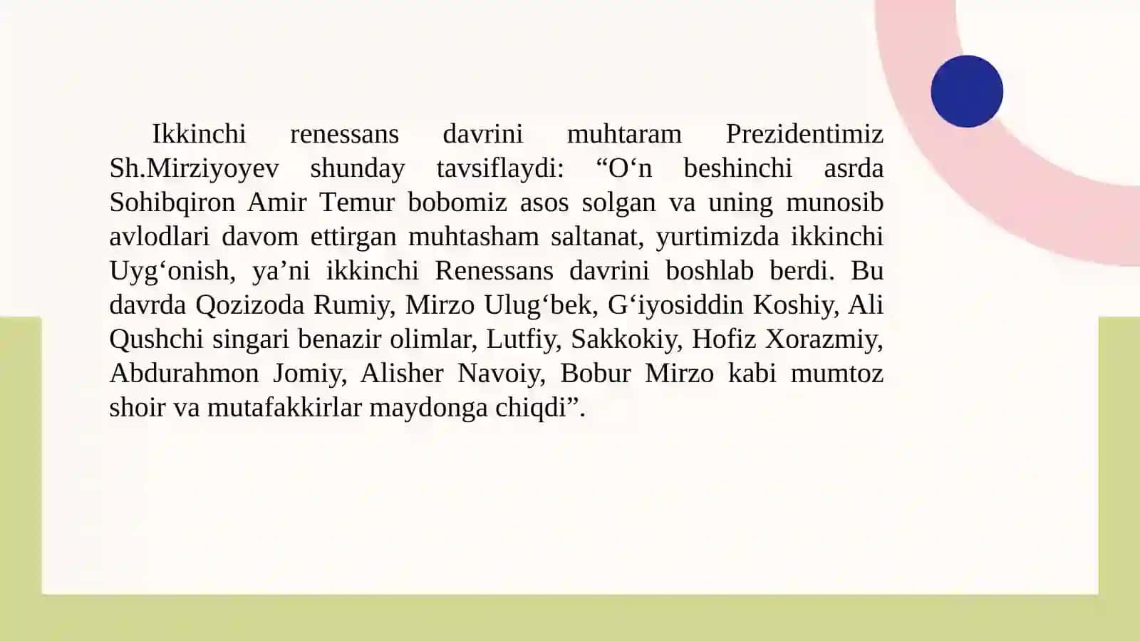 XIV ASRDAN XIX ASRNING 2-YARMIGACHA BO‘LGAN DAVRDA TARBIYA, MAKTAB VA PEDAGOGIK FIKRLAR RIVOJI 3