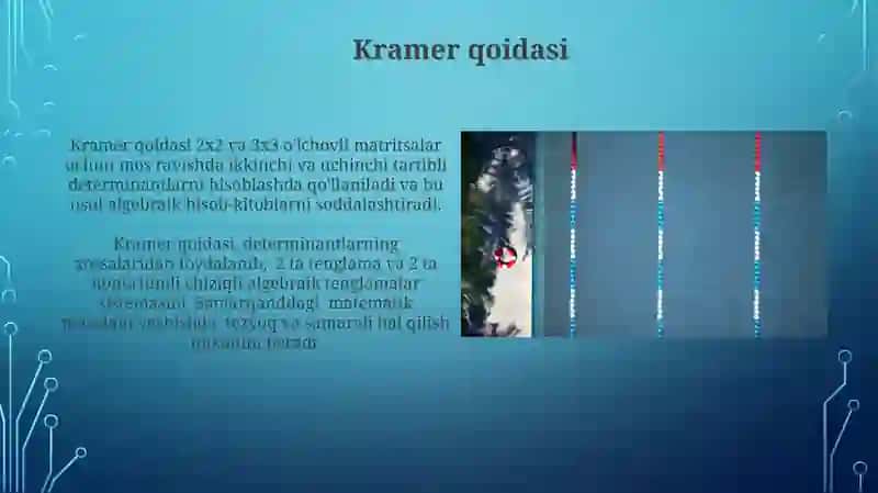 Kramer qoidasi 3