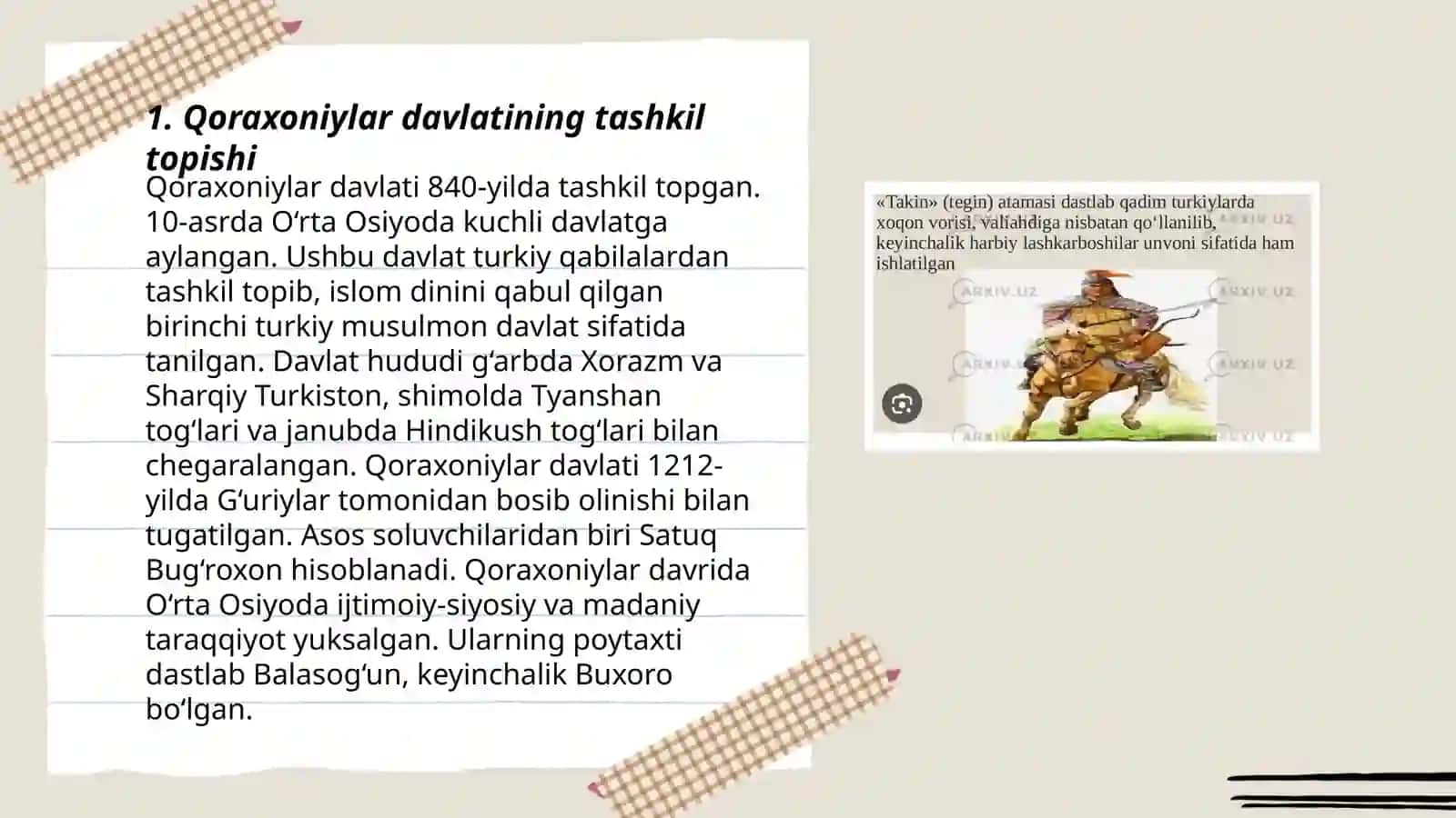 Qoraxoniylar 3