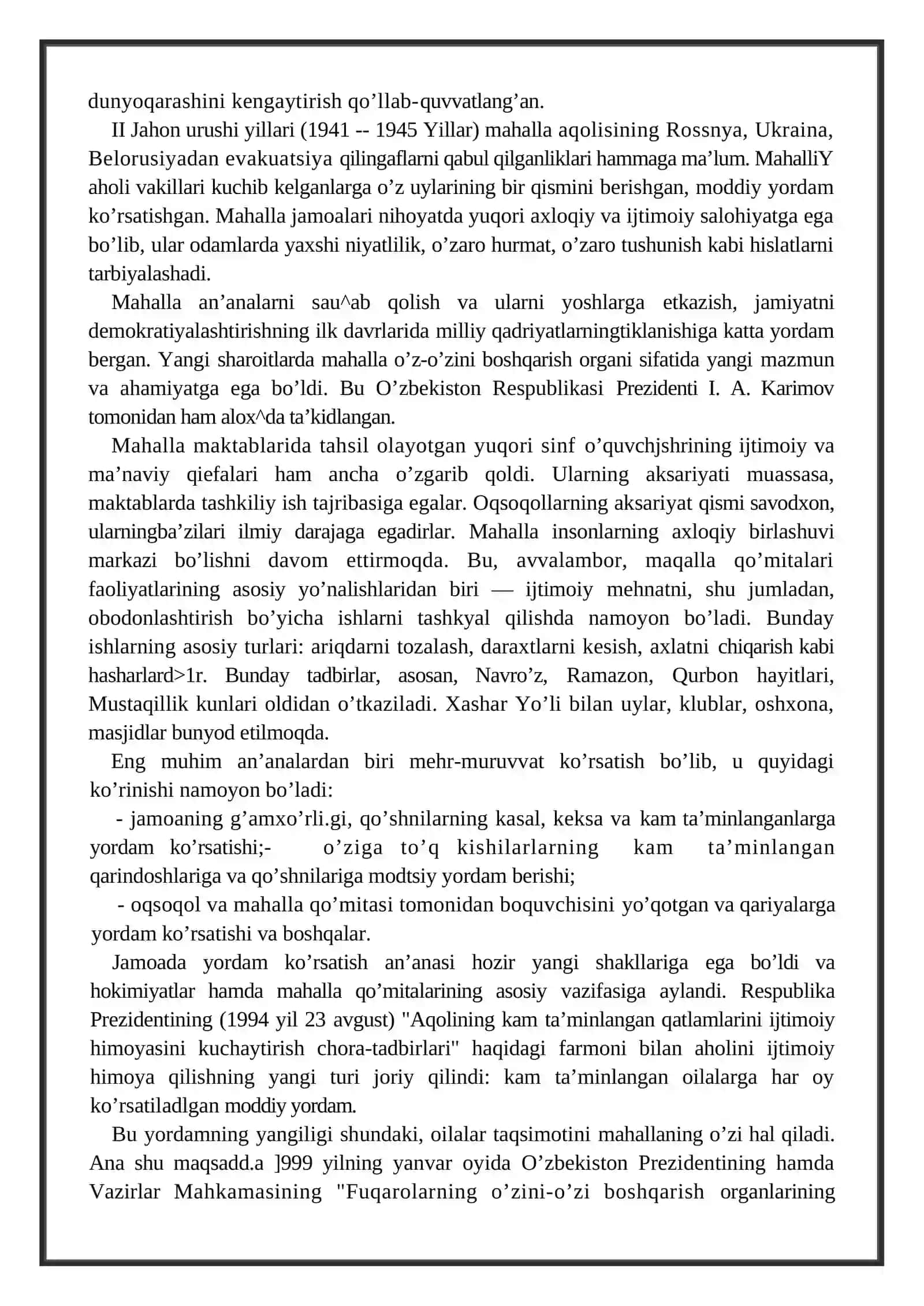Mahalla — ijtimoiylashuvning an’anaviy omili 3