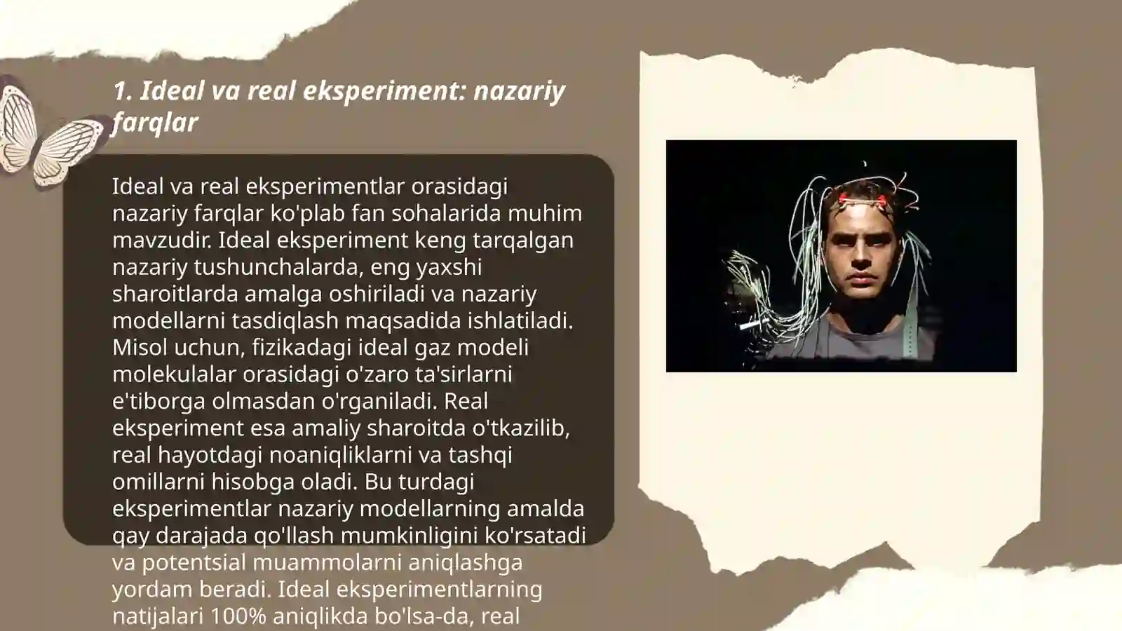 Ideal va real eksperiment 3