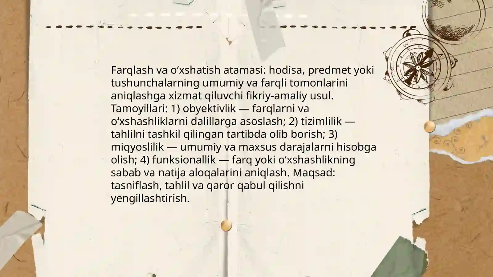 Farqlash va oʻxshatish 3