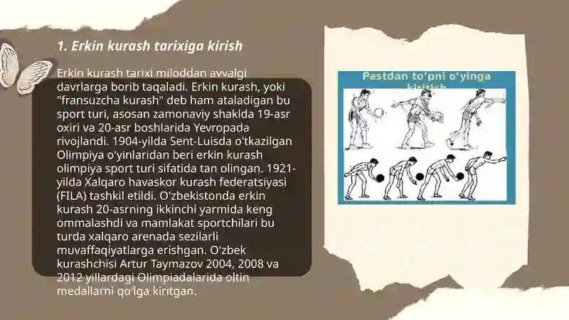 Erkin kurashda muayyan turi texnikasi va qoidalarini o'rgatish 3