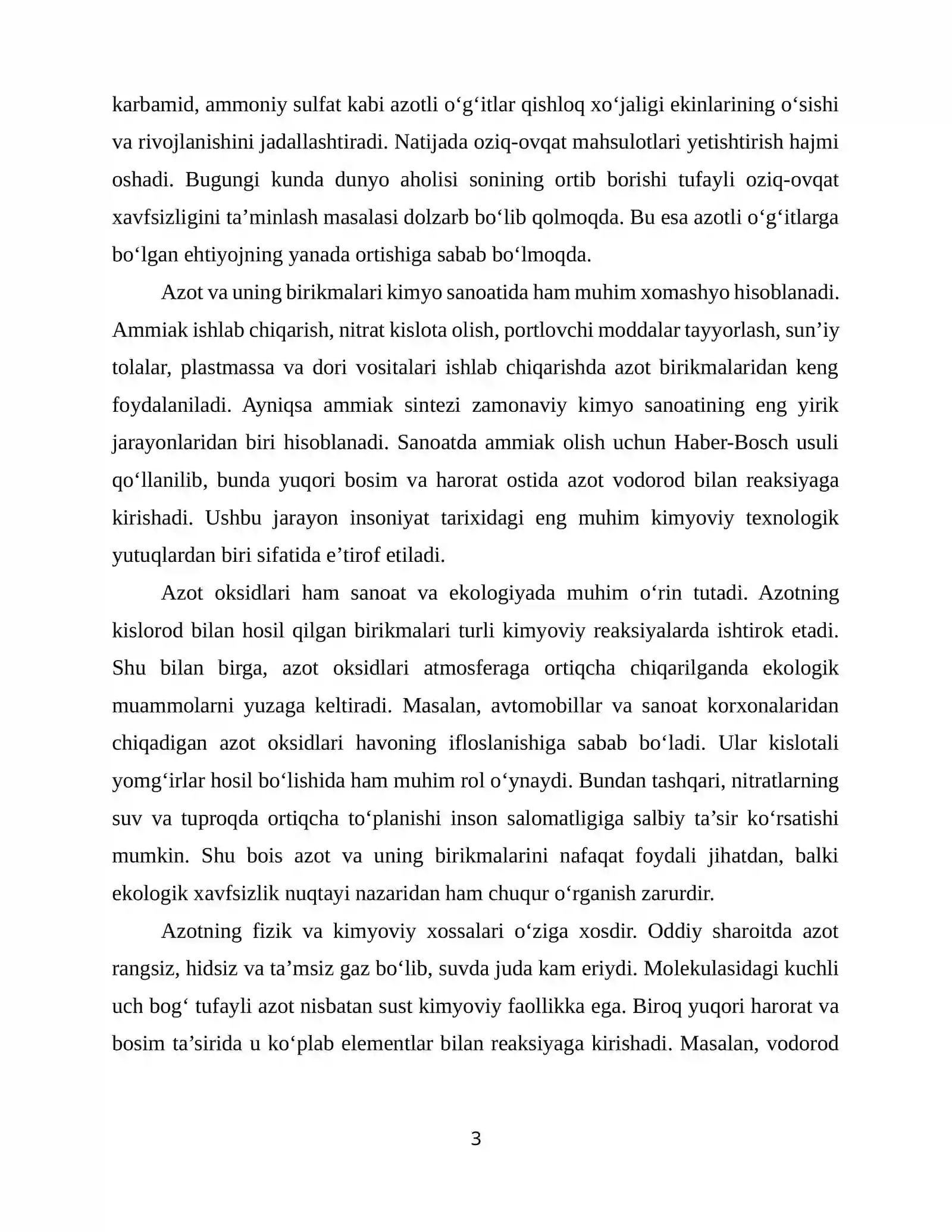 AZOT VA UNING OLINISHI BIRIKMALARI 3