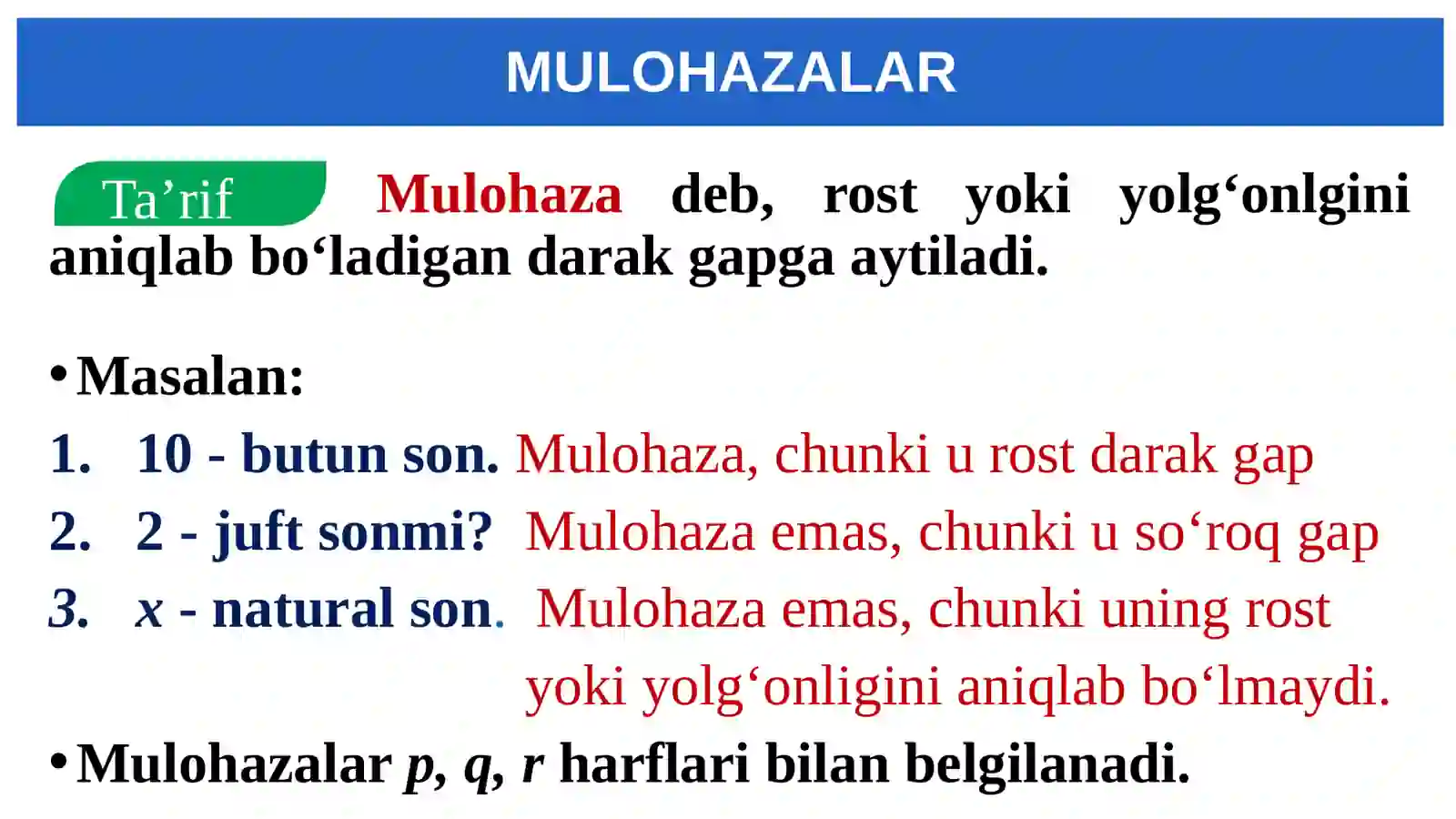 6-dars. Matematik mantiq elementlari 3