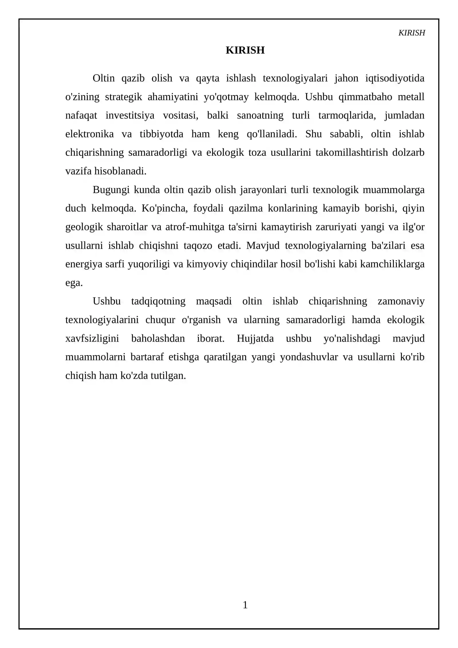 Oltin ishlab chiqarish texnologiyasi 3