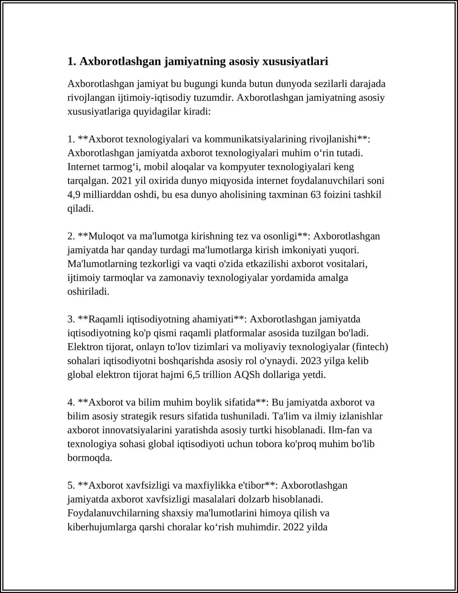 AXBOROTLASHGAN JAMIYAT VA UNING ISTIQBOLLARI 3