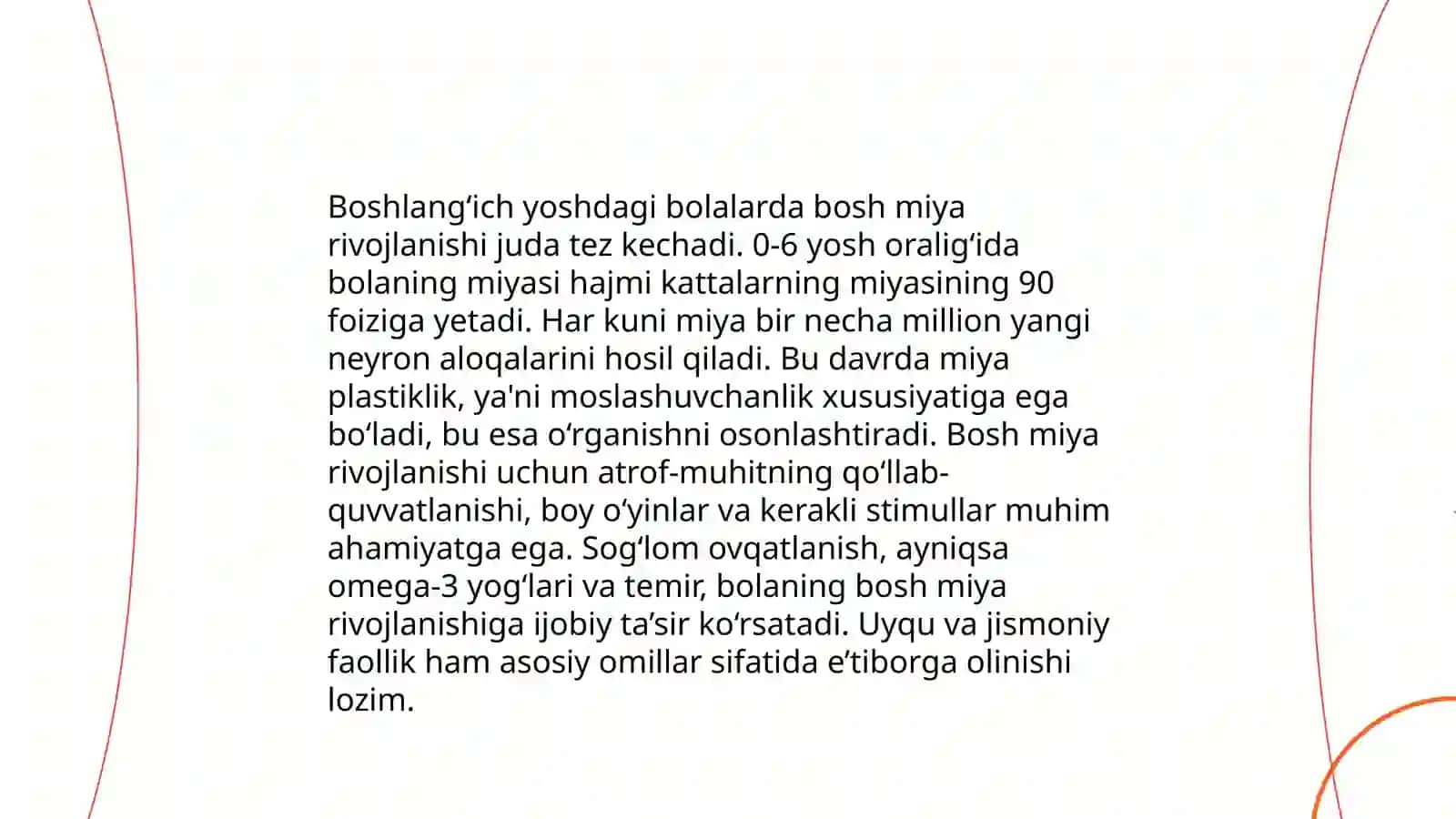 Bolalarda bosh miyaning morfologik va funksional xususiyatlari 3