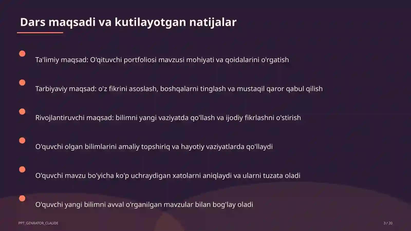 O'qituvchi portfoliosi 3