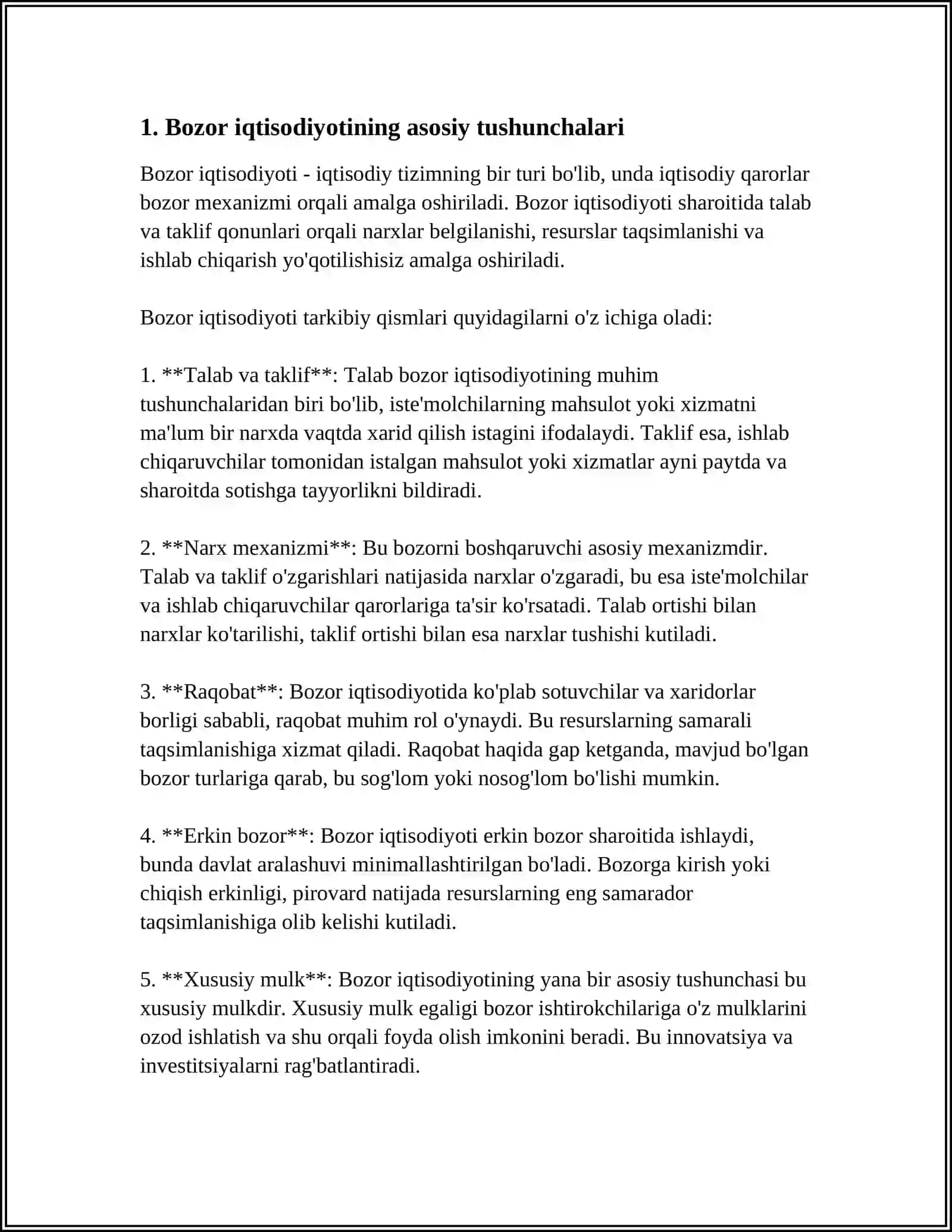 BOZOR IQTISODIYOTINING IJTIMOIY YOʻNALTIRILGANLIGI VA UNING OʻZBEKISTONGA XOS XUSUSIYATLARI 3