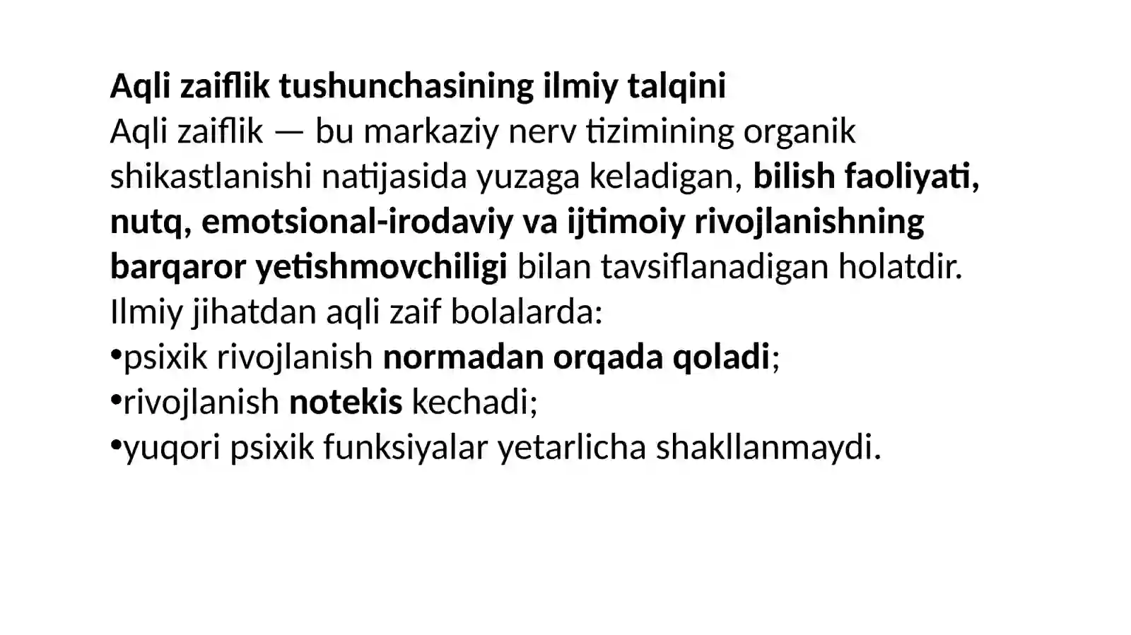 Go‘daklik va ilkyoshdagi aqlizaif bolalar ruhiy tashkil etish xususiyatlari 3