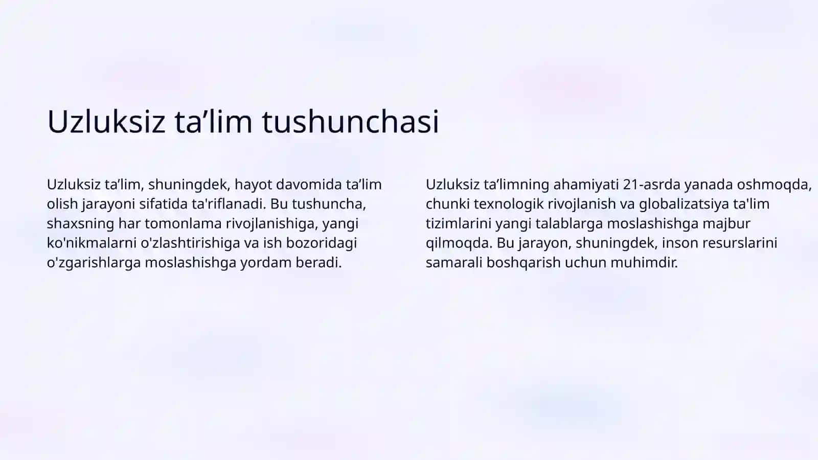 Uzluksiz ta’lim konsepsiyalari va xalqaro tajribalar 3