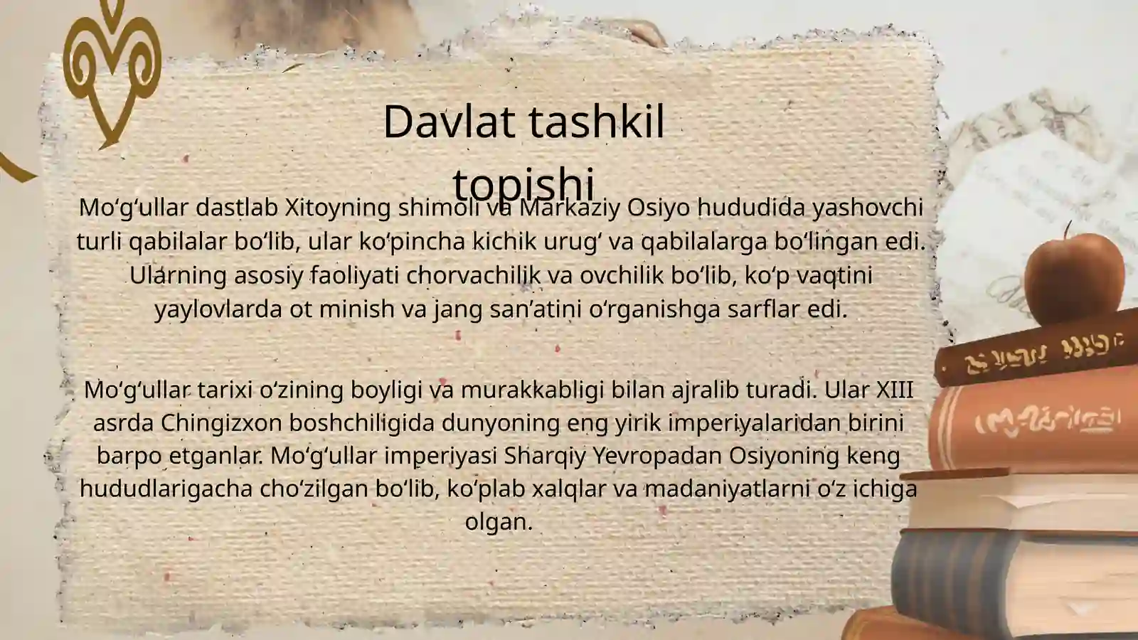 MOGʻULLAR DAVLATINING TASHKIL TOPISHI 3