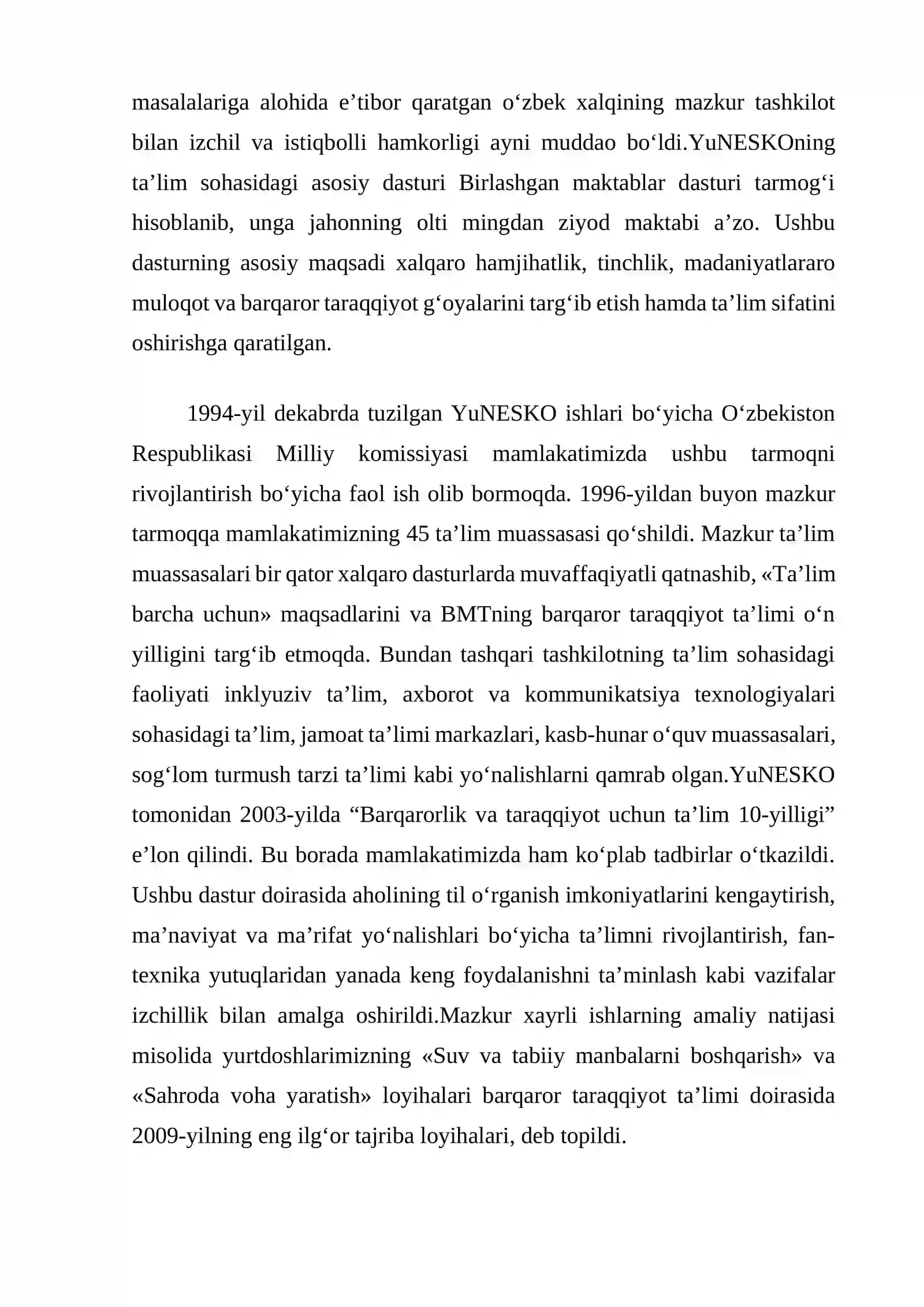 O'zbekiston va YUNESKO munosabatlari 3