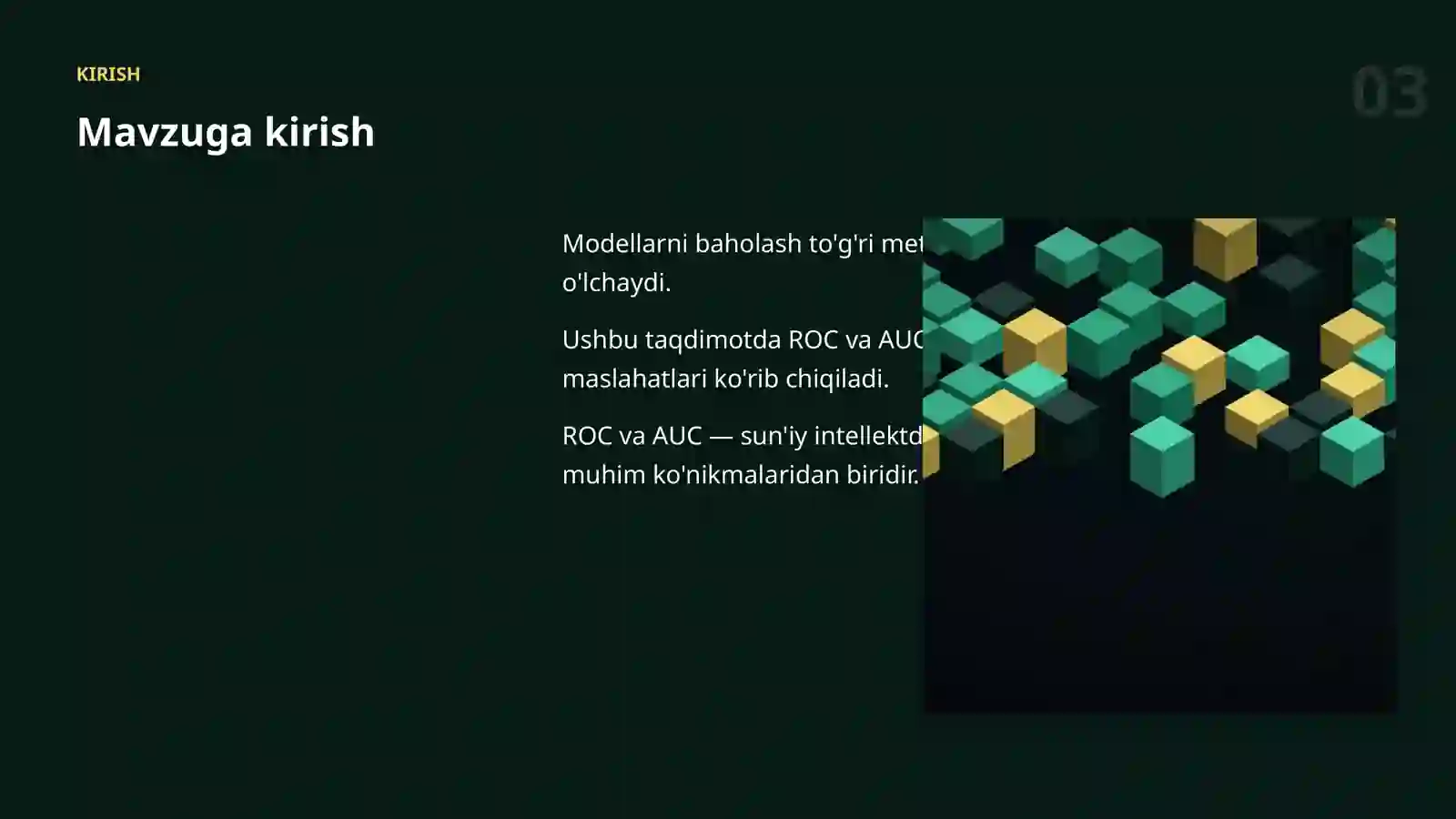 Modellarni Baholash 3