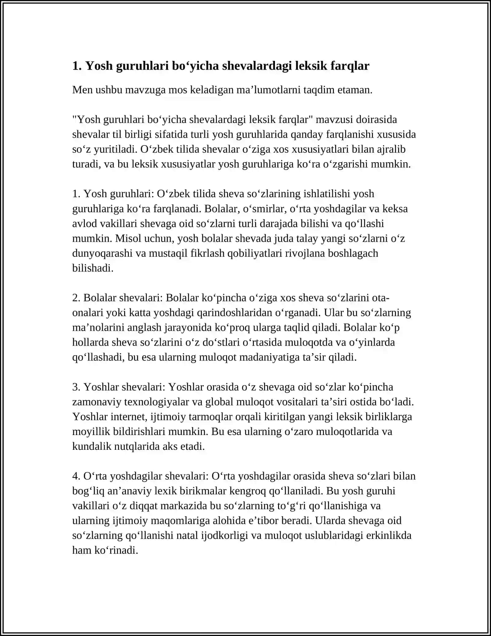 SHEVALARGA XOS SOʻZLARNING YOSH YOSH XUSUSIYATLARIGA KOʻRA FARQLANISHI 3