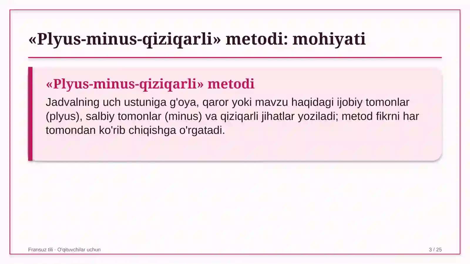 fransuz tili darslarida plyus minus qiziqarli metodidan foydalanish 7125 3