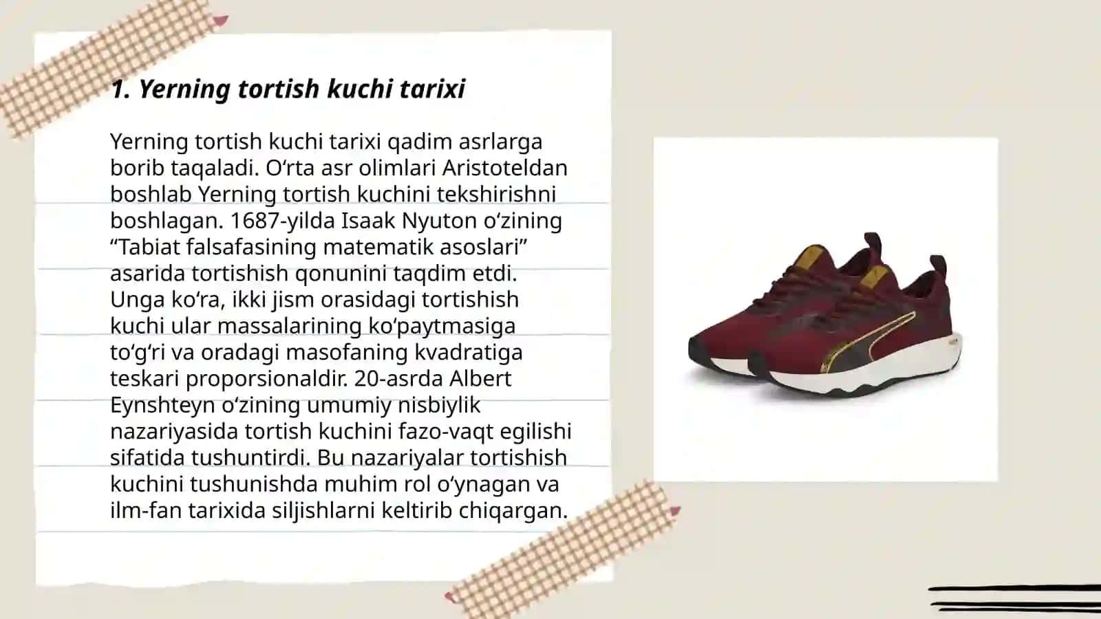 Yerning tortish kuchi tarixi 3
