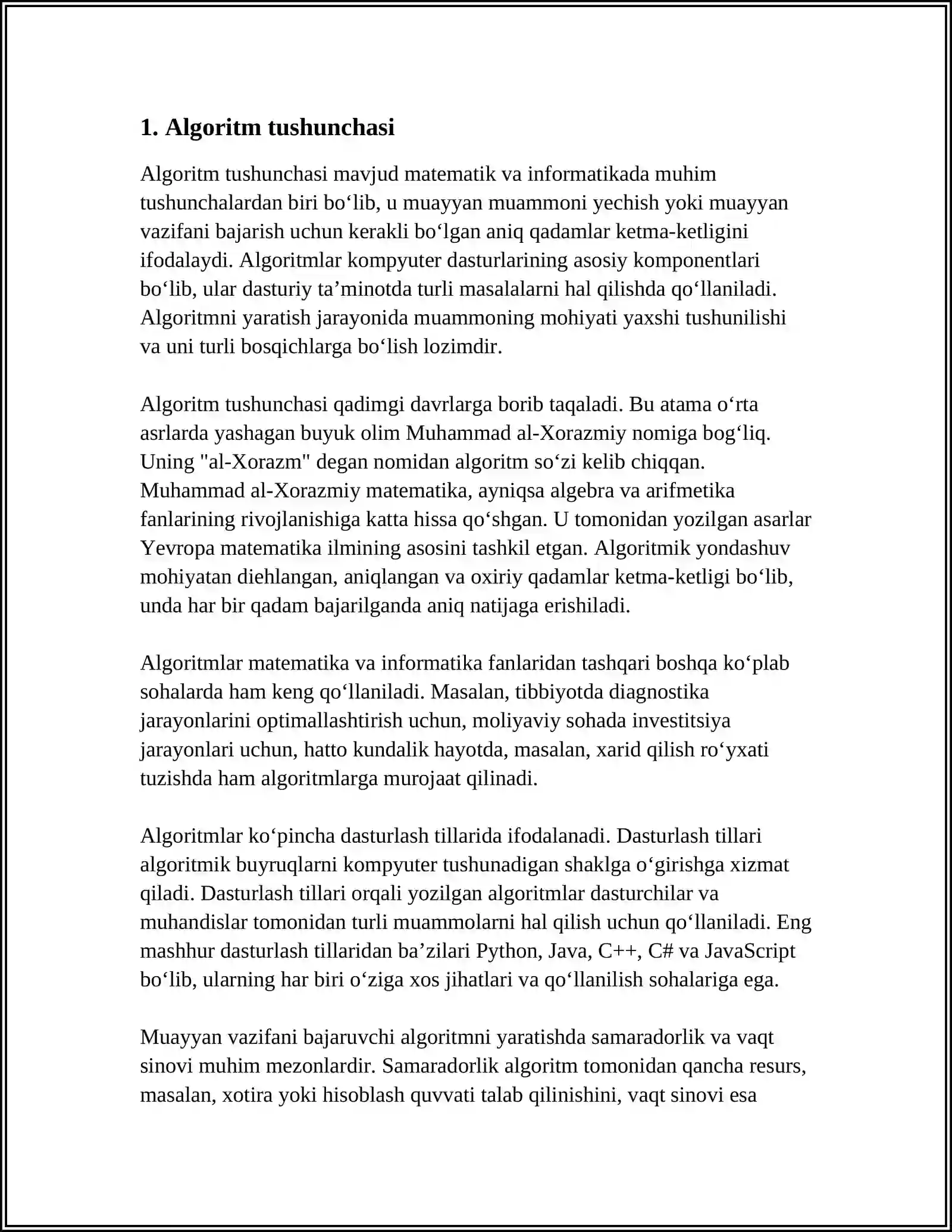ALGORITIM VA UNING XUSUSIYATLARI 3