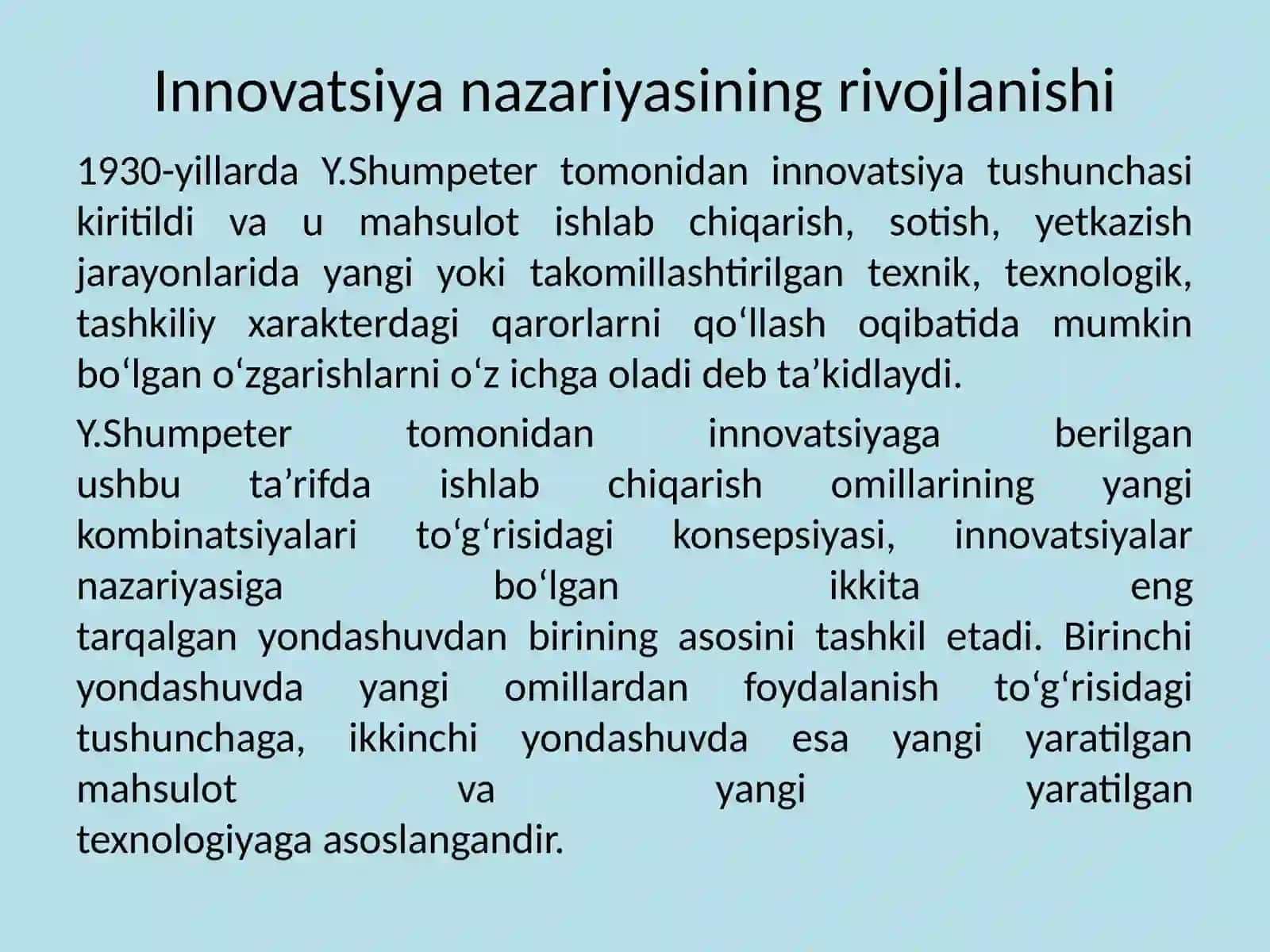 Innovatsion iqtisodiyot fanining nazariy asoslari 3