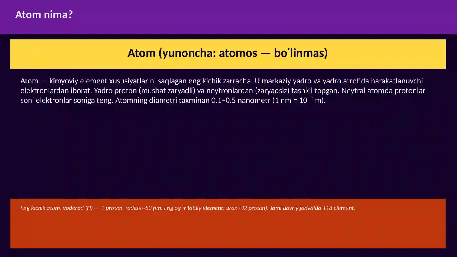 Atomning Tuzilishi 3