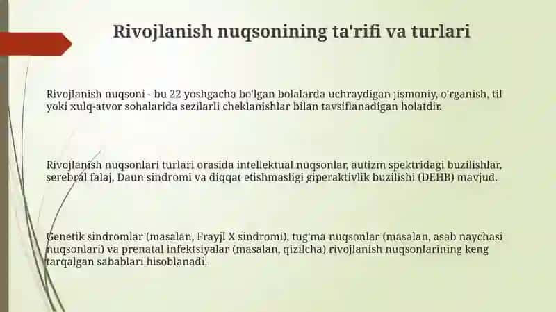 Alohidayordamga muhtoj bolalar rivojlanishida nuqsonning chuqurligi 3