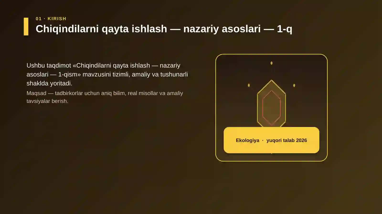 Chiqindilarni qayta ishlash — nazariy asoslari — 1-qism 3
