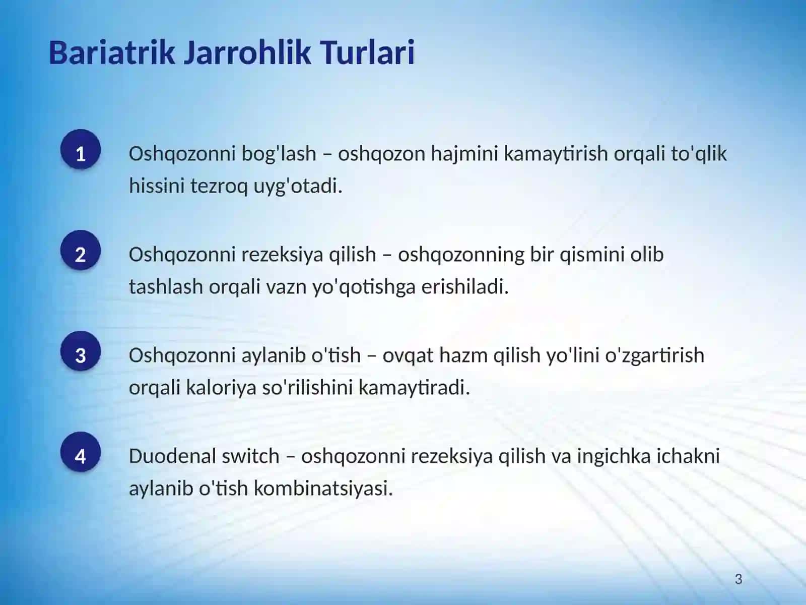 Semizlik Xirurgiyasi va Ichak Kasalliklari: Zamonaviy Davolash Usullari 3
