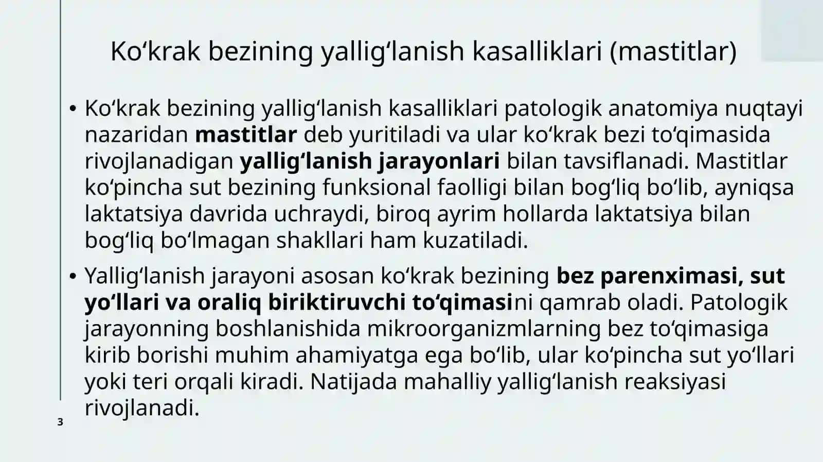 Ko‘krakbezi yallig‘lanishi va o‘smakasalliklari 3