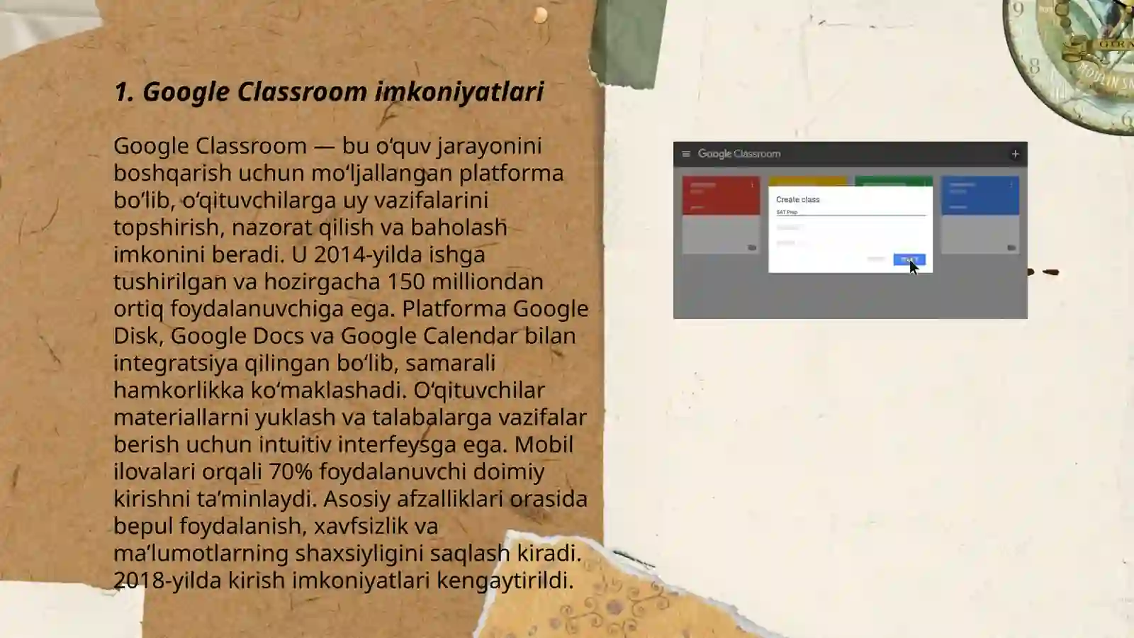Google classroom platformasi 3
