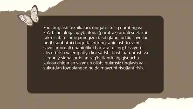 Faol tinglash texnikalari 3