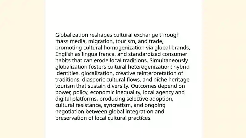 Globalization and Cultural Exchange 3