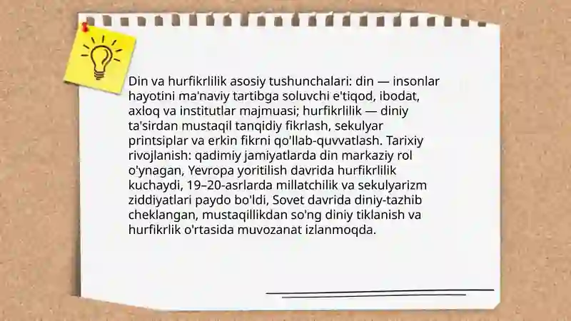 Din va hurfikrlilik 3