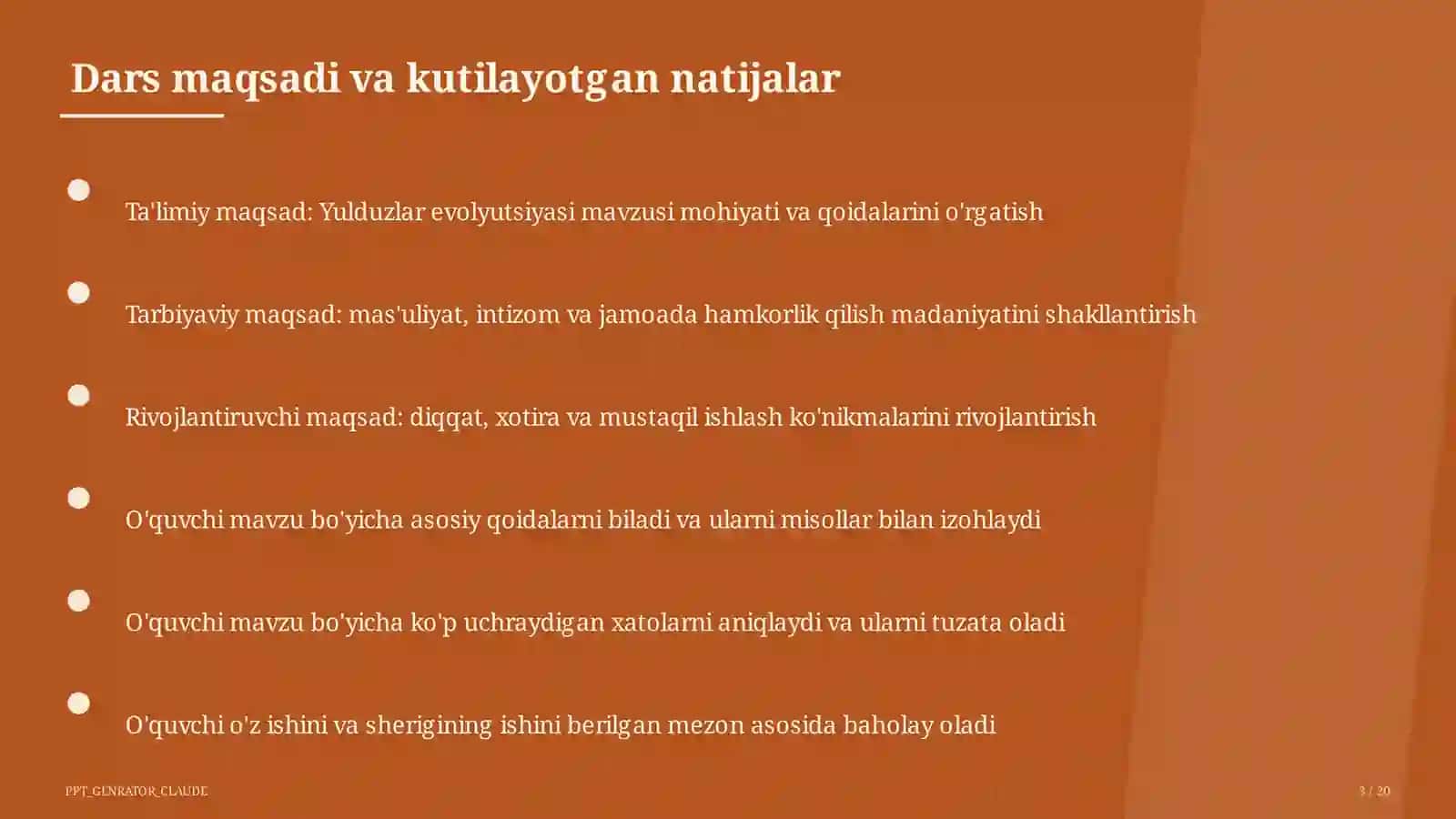 Yulduzlar evolyutsiyasi (11-sinf) 3