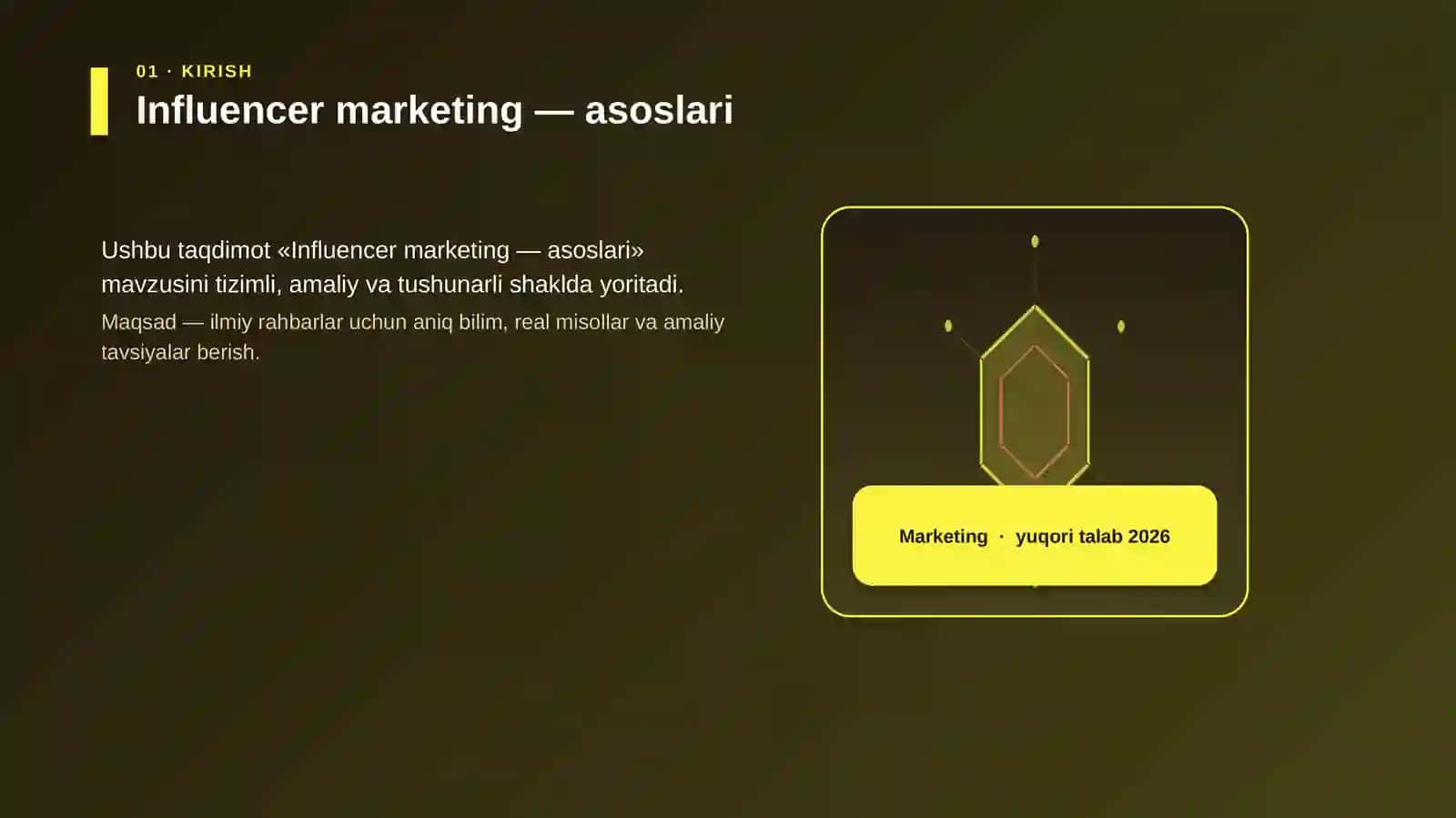 Influencer marketing — asoslari 3
