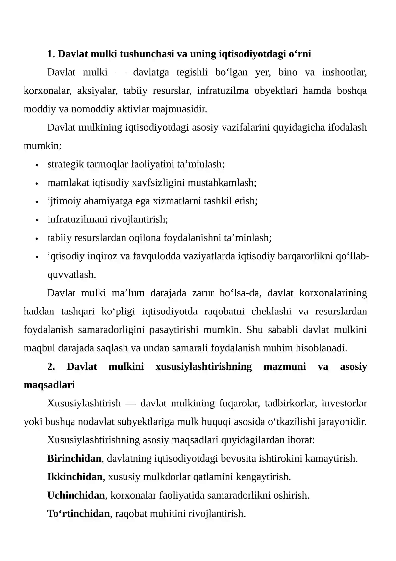 Davlat Mulkini Xususiylashtirish va Boshqarish 3