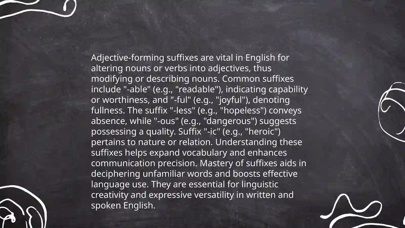 Adjective - forming suffixes 3