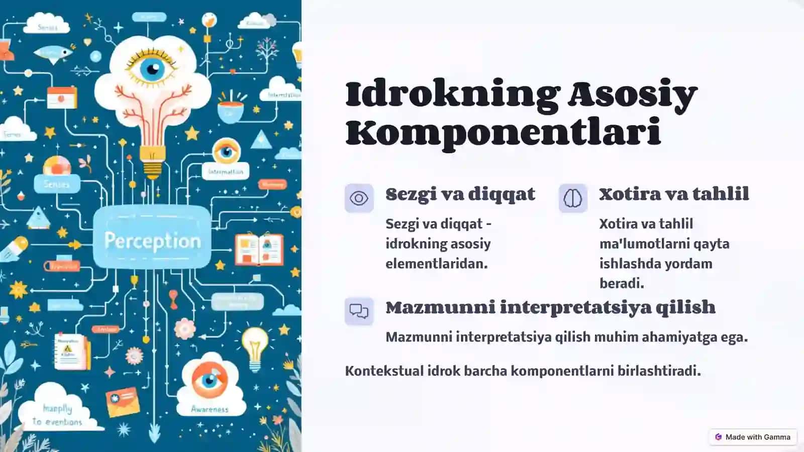 Idrokning Kognitiv Nazariyasi Asosiy Tushunchalar 3