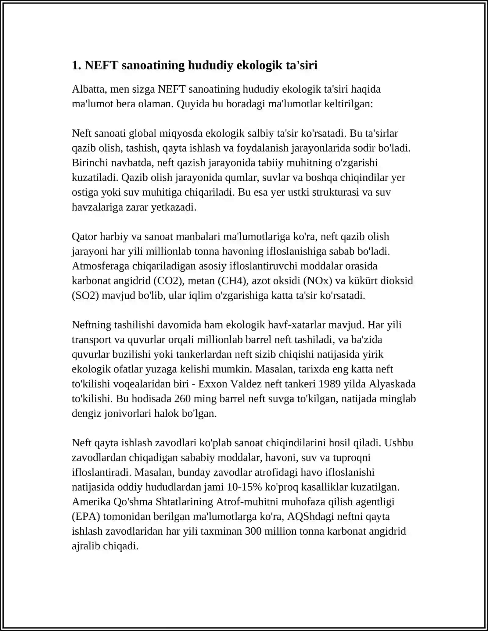 NEFT VA GAZSANOATI KORXONALARINING ATROF MUHITGA TASIRI 3