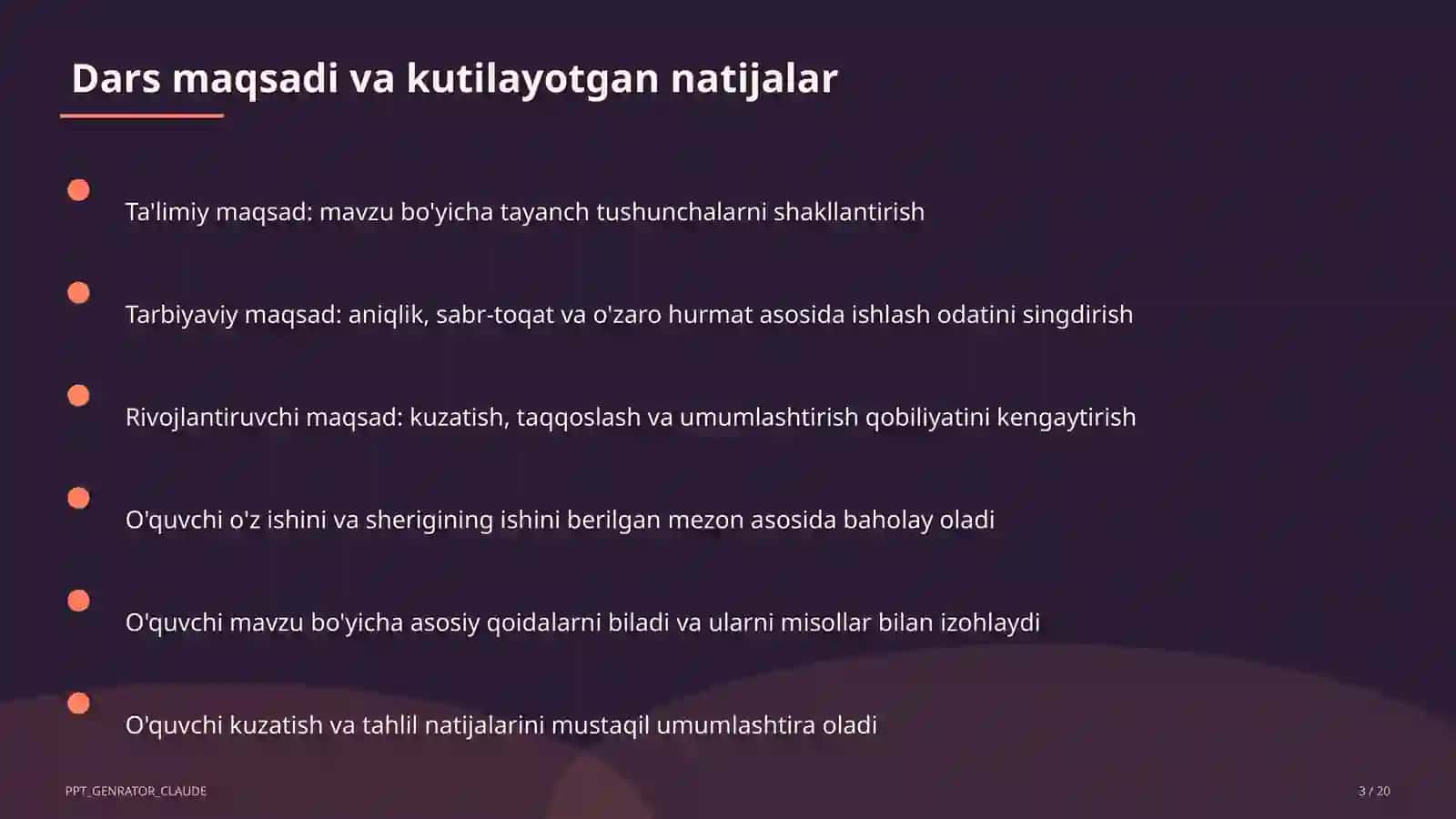 Fizika (6-11) - ochiq dars uchun 3