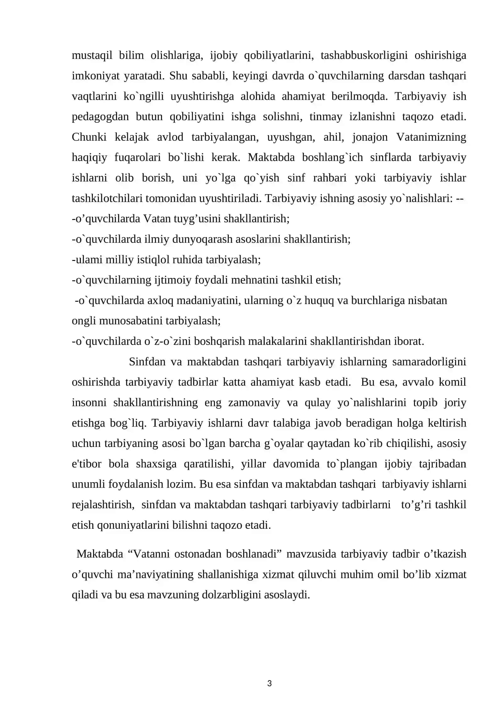 Tarbiyaviy tadbirlar orqali milliy ma'naviyatni yosh avlod ongiga singdirish usullari 3