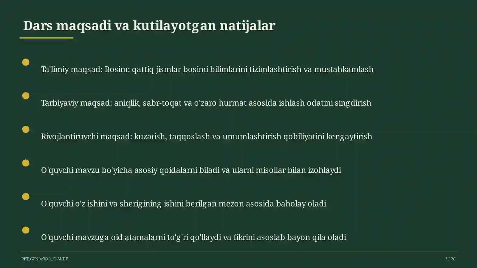 Qattiq jismlar bosimi (6-sinf) 3