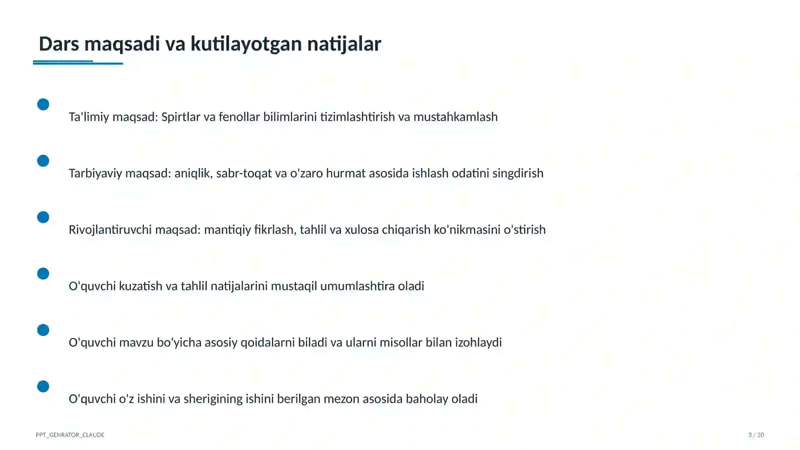 Spirtlar va fenollar (10-sinf) 3