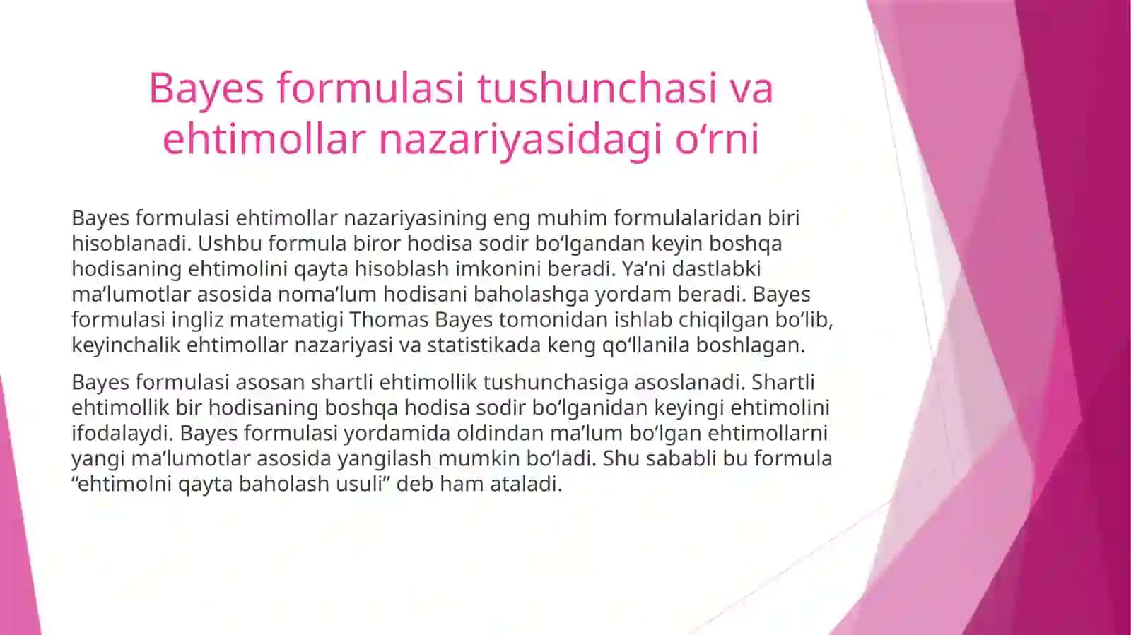 Bayes formulasi 3