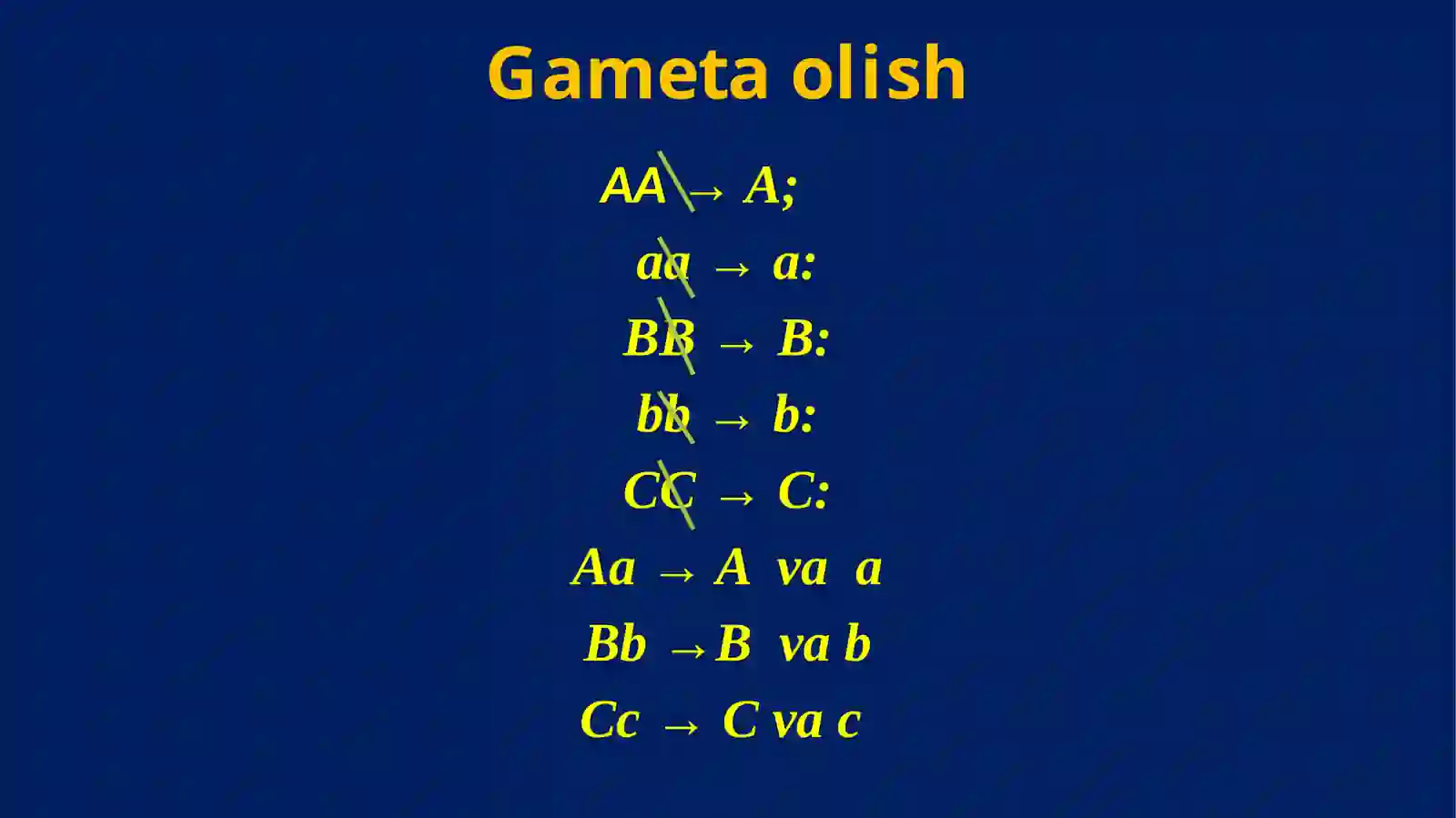 Gameta olish 3