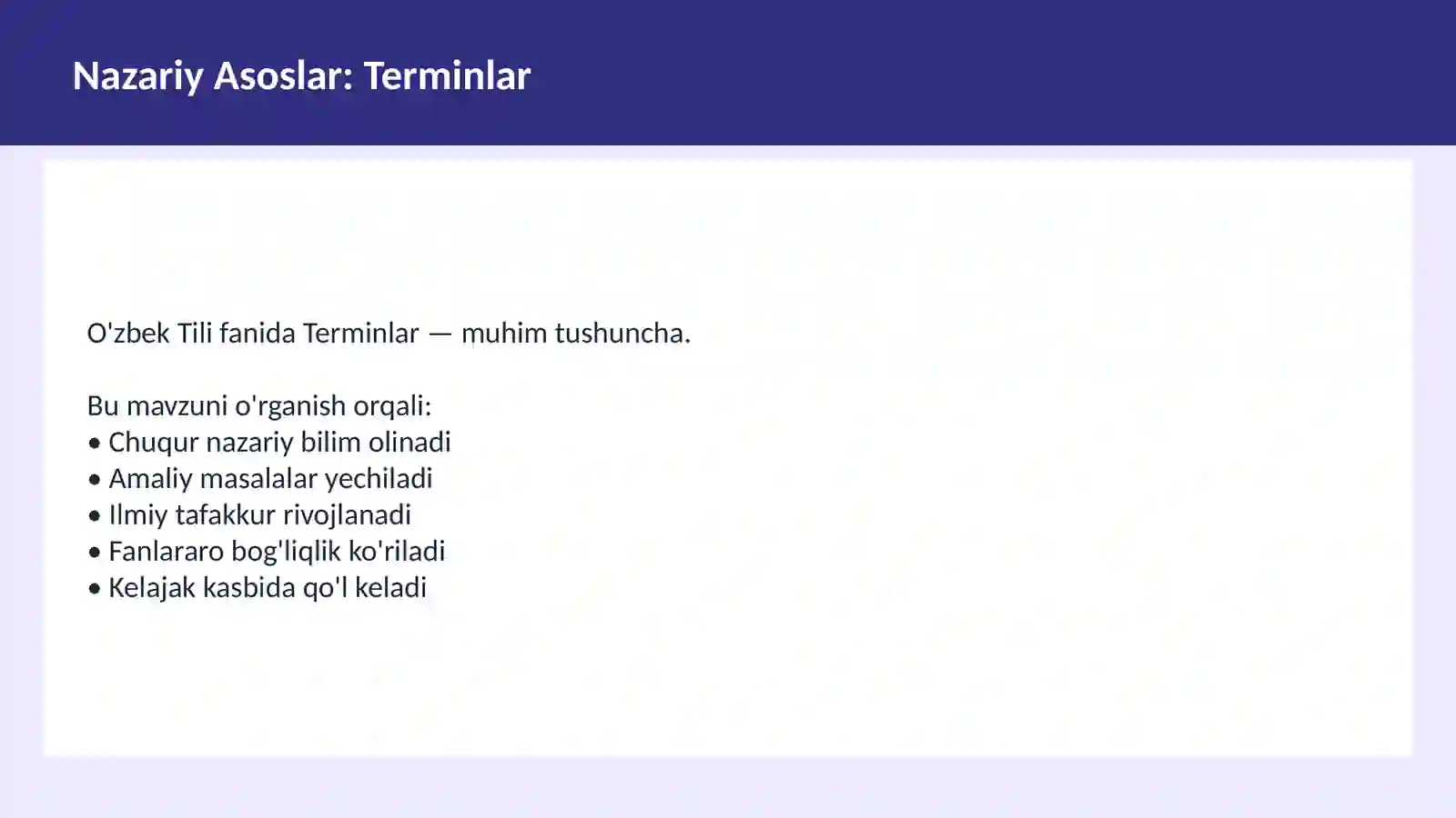 O'ZBEK TILI 3