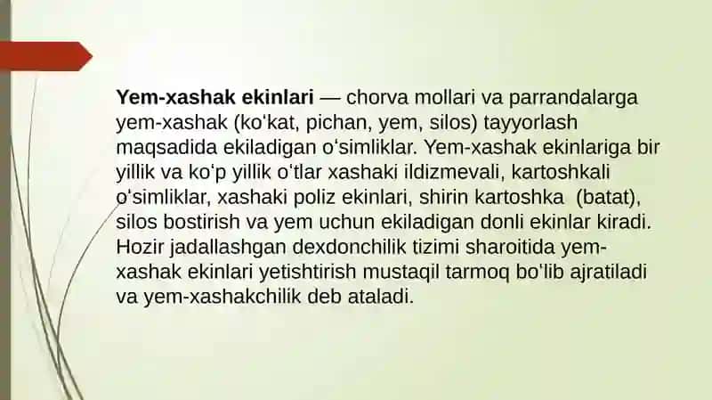 Yem-xashak o’tlarining to’yimliligi marfalogiyasi va biologiyasi 3