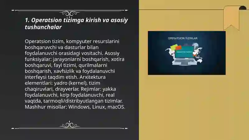 Operatsion tizimlar 3