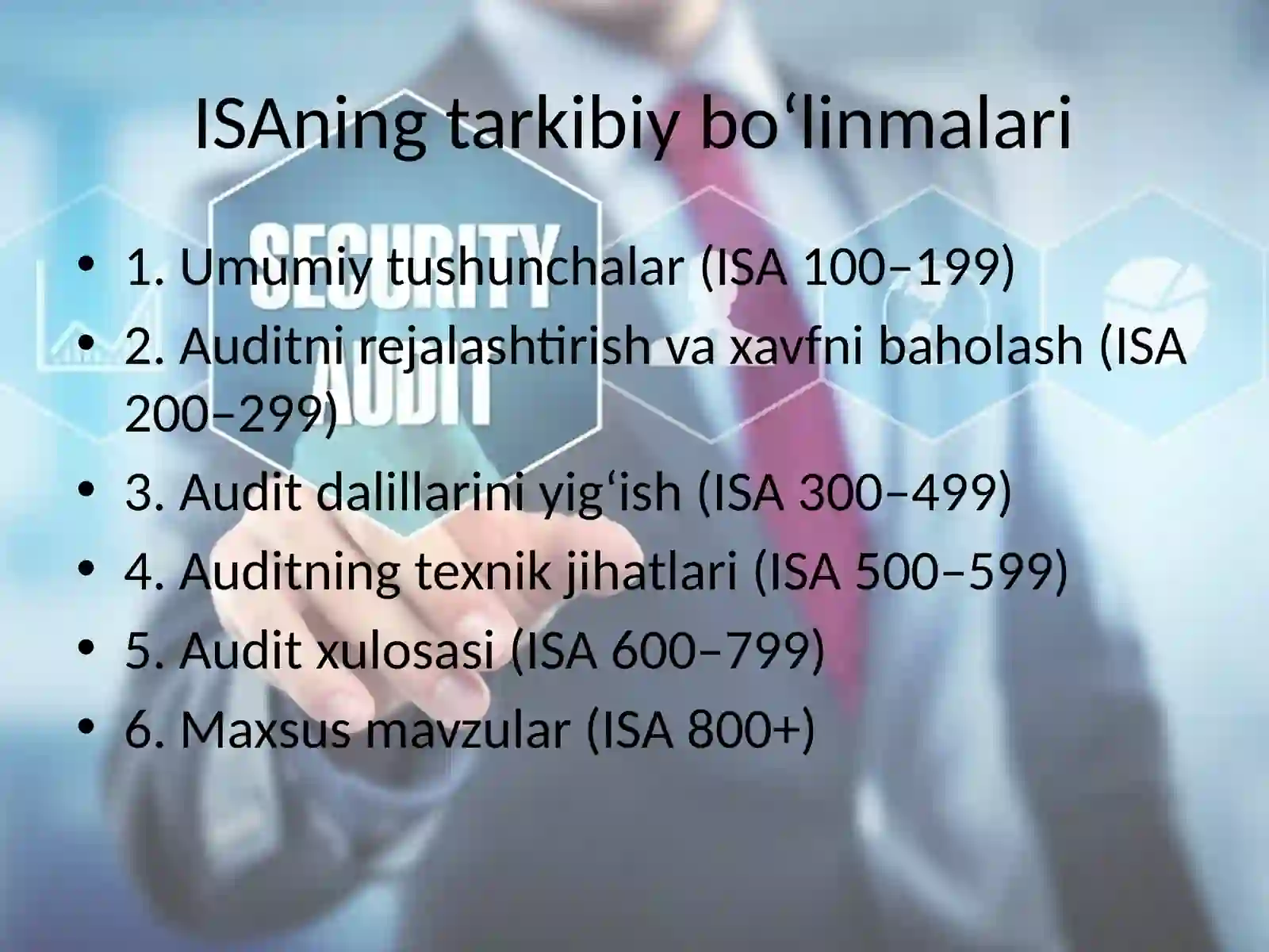 Auditning xalqaro standartlari va ularning turlari 3